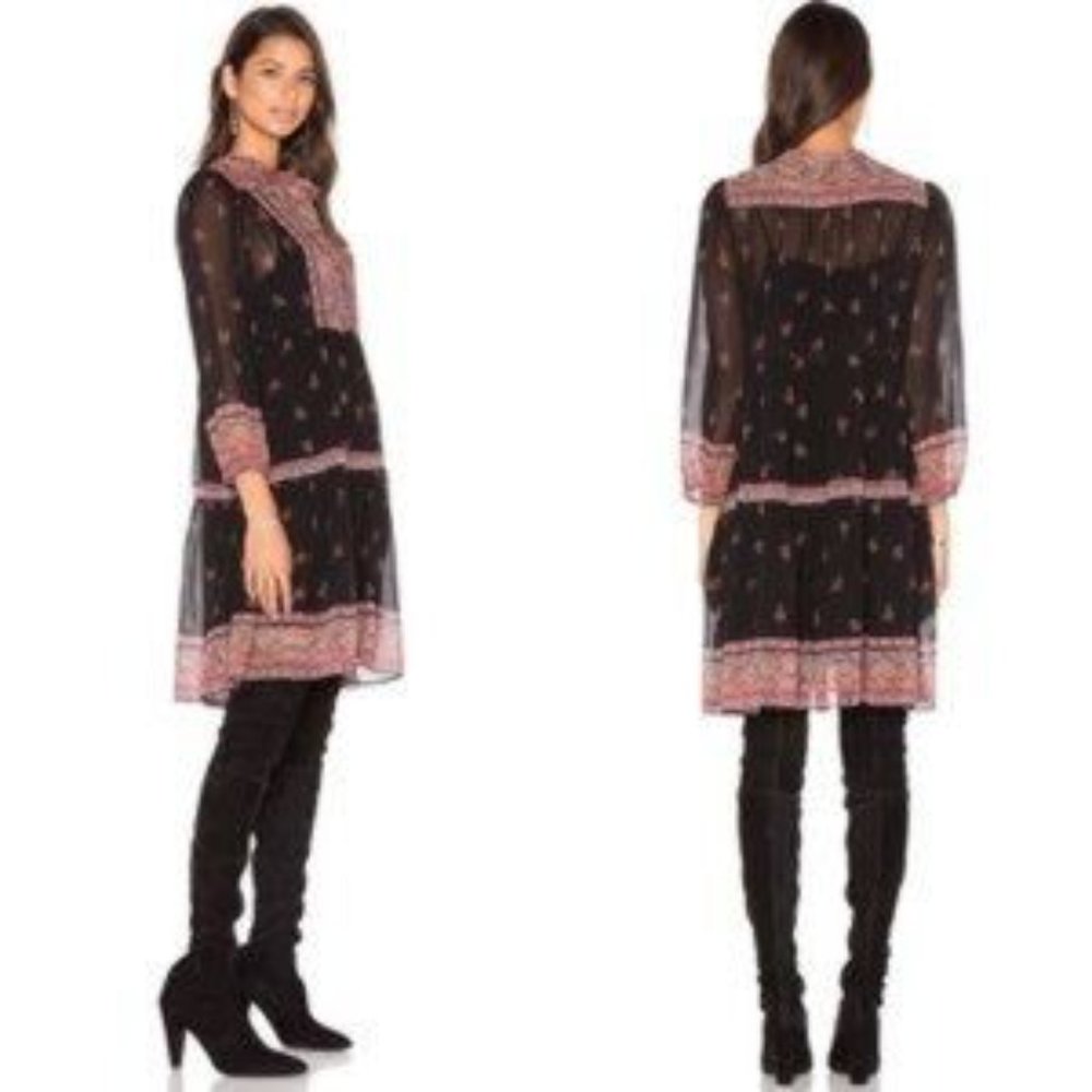 Joie, Alpina Silk Dress in Caviar - Picture 2 of 8